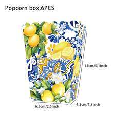 Bộ 6 hộp đựng đồ ăn nhẹ bằng gốm hình chanh, hộp đựng bỏng ngô ngọt, khay đựng bánh quy, túi đựng kẹo, quà tặng nhỏ cho tiệc sinh nhật, hộp đựng đồ ăn nhẹ, hộp đựng kẹo và bánh quy, thích hợp để trang trí tiệc hoặc sinh nhật. - Nhiều màu - Xem 7