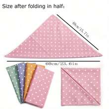 1 bucă eșarfă mică cu imprimeu cu buline brodate personalizat, eșarfă triunghiulară confortabilă la modă, bavetă pentru copii, eșarfe pentru animale de companie, cadou perfect pentru iubitorii de pisici și câini - Bandana cu buline, prosop pentru animale de companie, eșarfă moale drăguță pentru pisici și câini - Multicolor - Vizualizare 9