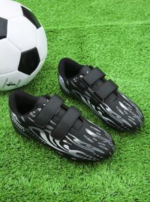 1 par de zapatos de fútbol blandos con suela antideslizante y , para niños pequeños, especializados para entrenamiento y partidos en la escuela, apropiados para todas las estaciones