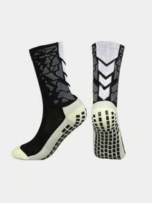 1 Paar Herren Punkt Klebe rutschfeste, atmungsaktive, schweißabsorbierende und geruchshemmende Basketball, Fußball, Laufsocken
