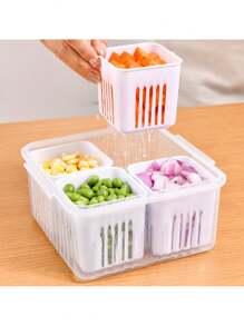 1 Stück gehackte Zwiebel Aufbewahrungsbox, Haushalts Zwiebel Ingwer Knoblauch Aufbewahrungsbox, Küche, Kühlschrank Obst Lebensmittel Aufbewahrung Ablaufbox