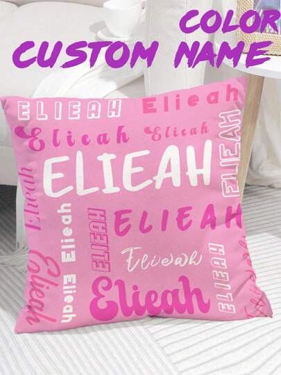 1PC Single Two-Sided Printed Custom Name Cushion Cover ,Choose Various Color Tailored To The Family's Cushion Cover,DIY Customized Two-Sided Printed Throw Pillow Home Decorative,Exquisite Warm And Harmonious Family Atmosphere Gift For Anniversaries,For Birthdays,Automobile Gift,Pillow Cover,Headboard Pillow,Sofa Cushion,Car Headrest,Office Pillow Cover,For Housewarming Sofa,Bed,Car,Tea Room,Bedroom,Living Room