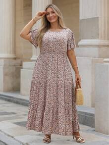 Nemidor 大碼碎花荷葉邊連衣裙 - 彩色 - 查看 7