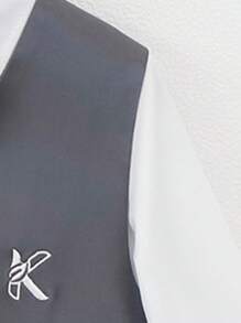 3 Peças Conjunto de Terno Formal para Meninos Jovens: Colete + Calça Longa + Gravata Borboleta Combinando, Roupas para Festa/Casamento/Eventos/Cerimônia, Estilo Cavalheiro, Verão