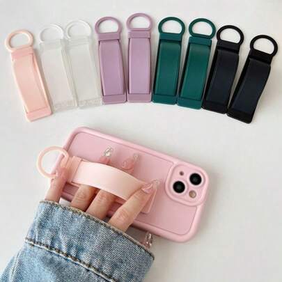 Universal Wristband Phone Holder Portable Finger Grip Phone Holder Sticker Socket Holder Compatible With IPhone, Android Phone, Gift For Birthday, Family, Friends Finger Ring Holder, Phone Grip, Phone Accessories