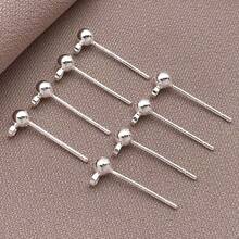 8/20 件真 18K 镀银法式耳环钩鱼钩耳环防过敏球形耳钉适用于珠宝制作女士 DIY 吊坠耳环工艺品用品