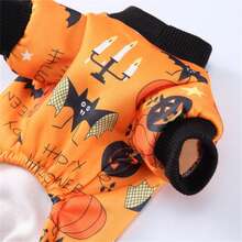 Vestido para mascota de Halloween de invierno, manga de color en contraste, disfraz de perro de Navidad para cosplay. - Amarillo - Ver 9