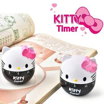  1 件 Sanrio Hello Kitty 计时器，学习效率提醒器，厨房家用烹饪卡通计时器，工作计时提醒器，避免错过时间