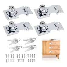 2 candados de seguridad Master para puertas y cajones, ideales para puertas, gabinetes, refrigeradores, cajas, cajones y buzones. - Plateado - Ver 1