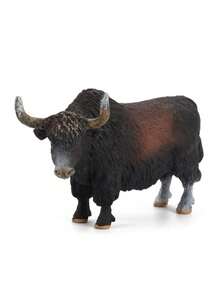 1pc Plateau Yak Solid Ornament Toy Animal American Bison Model Set