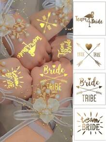 20 Stücke Junggesellinnenabschied Tattoos, Junggesellinnenabschied Tattoos, temporäre Junggesellinnenabschied Tattoos, temporäre Hochzeit Tattoos, geeignet für Männer und Frauen Erwachsene für Gesicht, Hand, Hochzeitszeremonie