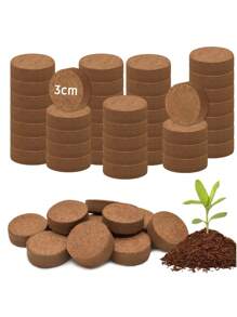 20 Stück (30 mm) komprimierte Kokosfaser-Topferde Saat-Starter - Organische Kokosfaser-Pellet-Erde zum Anpflanzen von Bonsai, Kräutern, Pflanzen, Blumen und Gemüse