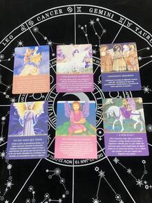 Baraja española de 44 cartas, Oráculo de guía diaria, Sabiduría angélica, Juego de cartas, Guía espiritual, Conjunto con caja, Material de papel para las cartas - Morado - Ver 6