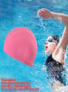 1pc 2025 Summer Must-Have New Premium Nylon Swimming Cap - Chlorine Resistant Suitable Breathable High Elastic Unisex Swimming Cap - Close Fit, Suitable For Pond And Beach Swimming,