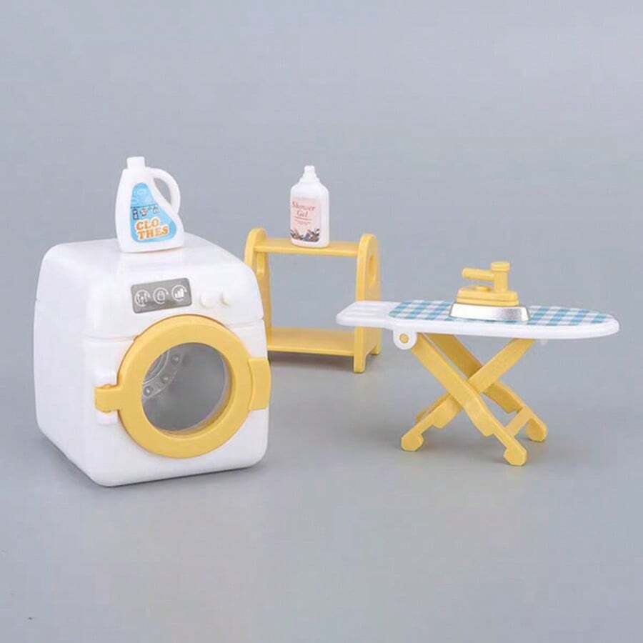 1pc/8pcs Miniature Simulation Washing Machine, Toy Set, Mini House Furniture, DIY Model