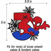 Disney 1-8-Year-Old Spider Man Themed Birthday Cake Decoration Plugin, Birthday Party Cake Decoration, Celebration Cake Decoration