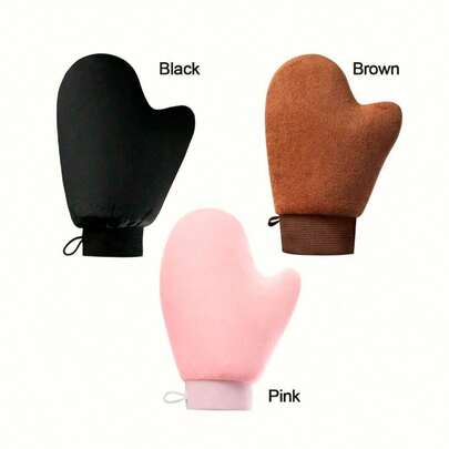 1 Pc Reusable Body Face Self-Tanning Mitt Double-Sided Lotion Applicator Tanning Glove Washable