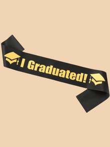1pc Class Of 2025 Graduation Sash, "I GRADUATED" School Celebration Party Accessory Decorative Prop For Photography