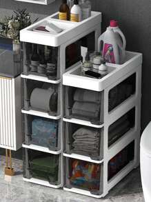 1 Stück schmaler Badezimmer Schubladenregal-Organizer, Schmaler Schubladentyp Lückenfüller für Toilettenartikel und Kosmetik