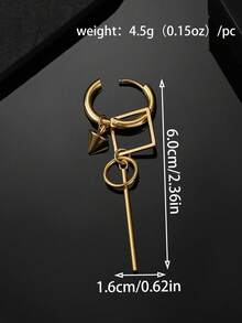 1pc Men's Geometric Long Earring