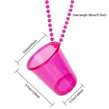 Colorful Plastic Cup Bead Necklaces - Ideal For Weddings, Birthdays, Christmas, Halloween, And More - Frameless, No Electricity Needed, Party Accessory | Vibrant Party Accessory | Plastic Construction, Party Necklace