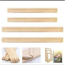 Marcos de madera clásicos para pintura sobre lienzo, cuadros de pared, decoración artística de lienzos de madera natural a precio de fábrica - Albaricoque - Ver 5