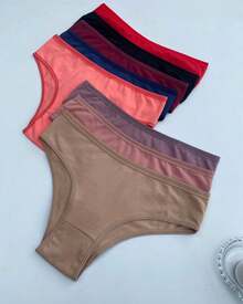 Kit 10 Premium Comfort Panties In Cotton Plain Tanga - View 1