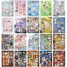 45pcs/Pack Japanese Style Die Cut Stickers, For DIY Scrapbook, Planner Decoration,School Supplies,Back To School