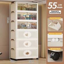 Armario plegable multiuso, organizador de almacenamiento de ropa, mueble de uso doméstico para el salón para guardar aperitivos, juguetes y accesorios