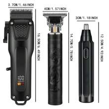 Cordless Hair Clippers For Men, USB Rechargeable Men's Grooming Kit, Electric Hair Clippers & Beard Trimmer, Electric Men's Shaver Set, USB Rechargeable, Ideal Holiday Gift,Battery Capacity: 1500mAh+600mAh+100mAh