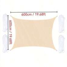 1pc Sunshade Canopy, Waterproof, UV-Resistant Rectangular Sunshade Cloth, Suitable For Outdoor Camping, Patio, Garden, Swimming Pool, Amusement Park, Made Of 210D Thin Waterproof Oxford Cloth - Multicolor - View 100