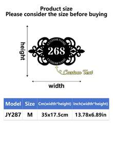 1pc Personalized Metal House Number, Custom Home Address Number Sign, House Number Plate, Wall Art, Housewarming, Birthday, Thanksgiving/Mother's Day/Father's Day, Personalized Gift For Family/Friends - Multicolor - View 58