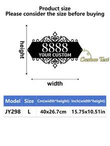 1pc Personalized Metal House Number, Custom Home Address Number Sign, House Number Plate, Wall Art, Housewarming, Birthday, Thanksgiving/Mother's Day/Father's Day, Personalized Gift For Family/Friends - Multicolor - View 37