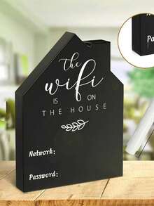 1 cái Giá đỡ mật khẩu WiFi bằng gỗ sáng tạo, trang trí để bàn nhiều cảnh theo phong cách Boho cổ điển, văn phòng, phòng học, phòng khách, đạo cụ tiệc ngày lễ - Nhiều màu - Xem 16