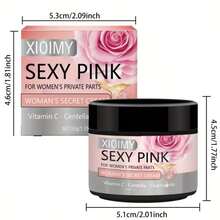 Xioimy 1.764 盎司私密部位保湿霜，低致敏性，适合所有肤质，含玫瑰和维生素 C，滋养紧致，温和呵护敏感肌肤，香味清新 - 粉色 - 查看 4