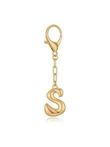 MECYLIFE 1pc Letter Casual Keychain, All-Season Bag Accessory Car Accessories Bag Charm School Cute Goth Y2k Bag Accessories Lanyards With Id Holder Car Accessories Bag Charms - Yellow Gold - View 17