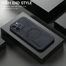 Funda de teléfono de piel de PU de lujo, algunos modelos admiten diseño magnético, compatible con soportes para automóviles, función protectora y excelente calidad. - Gris - Ver 2