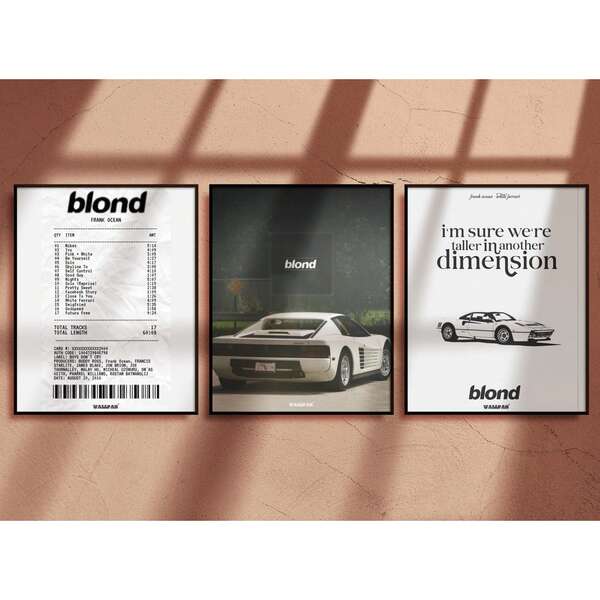 1 peça pôsteres sem moldura _ _ Loira _ Carros brancos _ Rap _ _ Impressões em tela _ Arte de parede _ Arte de parede para impressão _ Moda