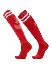 2/5 Pairs Contrast Striped Professional Football/Basketball Sports Crew Socks Suitable For Adults, Men & Women, Ideal For Cycling, Marathon, Outdoor Activities - Multicolor - View 6