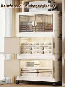 Armario plegable multiuso, organizador de almacenamiento de ropa, mueble de uso doméstico para el salón para guardar aperitivos, juguetes y accesorios