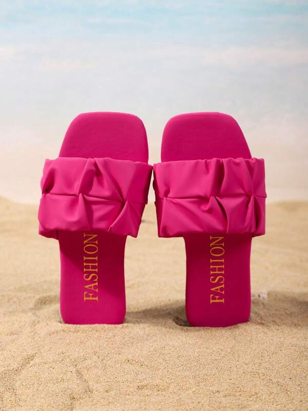 Sandalias planas de punta cuadrada de verano para niños, nuevas sandalias con tiras de playa muy atractivas para niñas