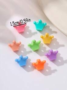 50pcs Children Hair Clips - Colorful Starry Hair Clips - Crown Small Hair Clips - Girls Gorgeous Accessories - Baby Daily Decor - Holiday Party Hair Ornaments - Multicolor - View 2