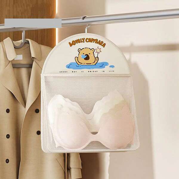 Organizador de calcetines, bolsa de red colgante para almacenar ropa interior, calcetines y otros artículos pequeños en el armario/clóset