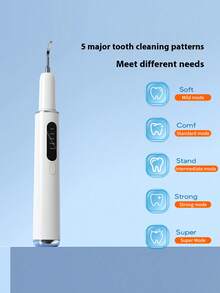 一套智能牙齿清洁器，包含牙齿清洁器、Type-C充电模式、便携式设计，适合居家、旅行和户外使用，是馈赠亲朋好友的理想礼物。