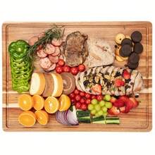 1pc Rosewood Cutting Board, Chop Food Into Small Pieces, Butcher Meat, Vegetable Cutting Board, Solid Wood Cutting Board, Kitchen Decor, Creative Housewarming Gift For Friends, Suitable For Cheese, Fruit, Delicacies, Coffee, Tea, Breakfast, Steak, Home, Restaurant, Hotel And Outdoor Use, Holidays, Birthdays, New Year, Valentine's Day, Thanksgiving