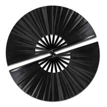 Bamboo Foldable Hand Fan, Premium Fabric Folding Handheld Fan, With Thick Bamboo Frame, For Cooling Decor, Gifts For Women, Men, Girls, Boys, Black