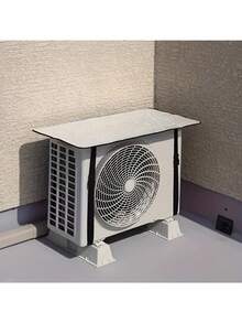 耐用阻燃空调罩，带安全扣，防水遮阳，安装简便，银色，涤纶纤维混纺，适用于户外家具保护！（产品包装有折痕，如图所示）