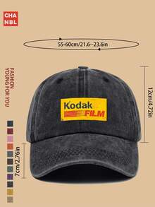 1pc Vintage 90s Film Logo Printed Baseball Cap, Solid Color Simple Design, Multiple Colors Available, , Black Papa Retro Truck Driver Hat, Adjustable Size, Outdoor Photography Sun Hat, Ideal Gift For Casual, Recreation, Hiking, Photography, Birthday, Holiday