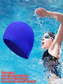 1pc 2025 Summer Must-Have New Premium Nylon Swimming Cap - Chlorine Resistant Suitable Breathable High Elastic Unisex Swimming Cap - Close Fit, Suitable For Pond And Beach Swimming,