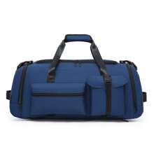 Dry And Wet Separation, Independent Shoe Compartment, Multiple Carrying Methods, Large Capacity Sports Luggage Bag, Multi-Compartment Design, High-Density Fabric, Available In Black/Gray/Blue, Suitable For Outdoor Light Travel/Yoga Fitness Swimming/Basketball Football Tennis Skiing/Unisex
